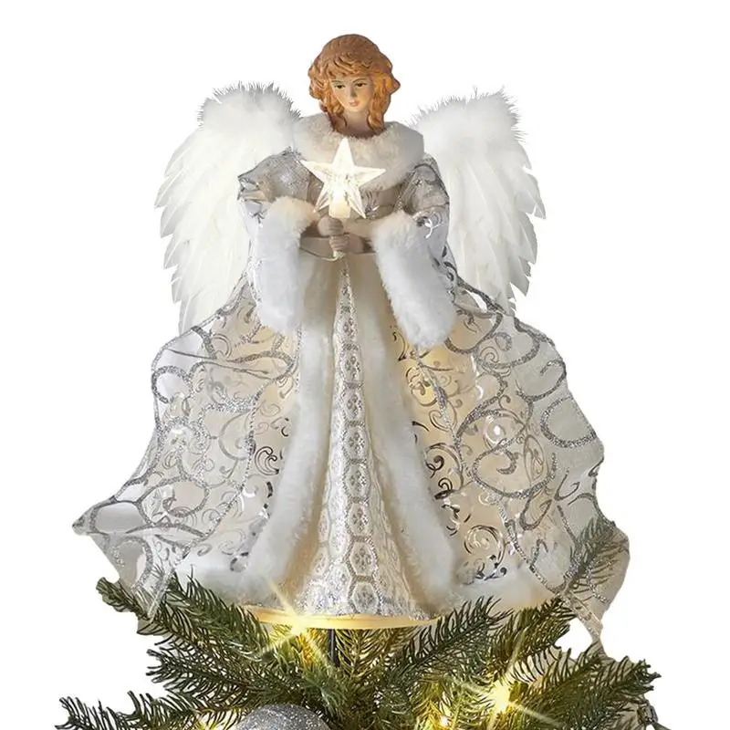 

Рождественский ангел, Топпер, искусственный ангел, статуя ангела, акриловая плоская Рождественская декорация для рождественской елки, дома...