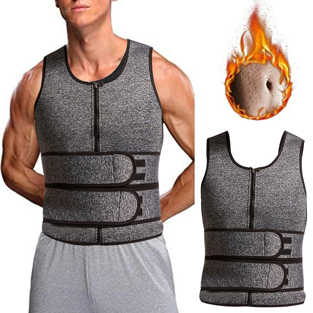 

Men Body Shaper Waist Trainer Sauna Tops Sweat Vest Slimming Underwear Weight Loss Shirt Fat Burner Workout Tank Tops Shapewear