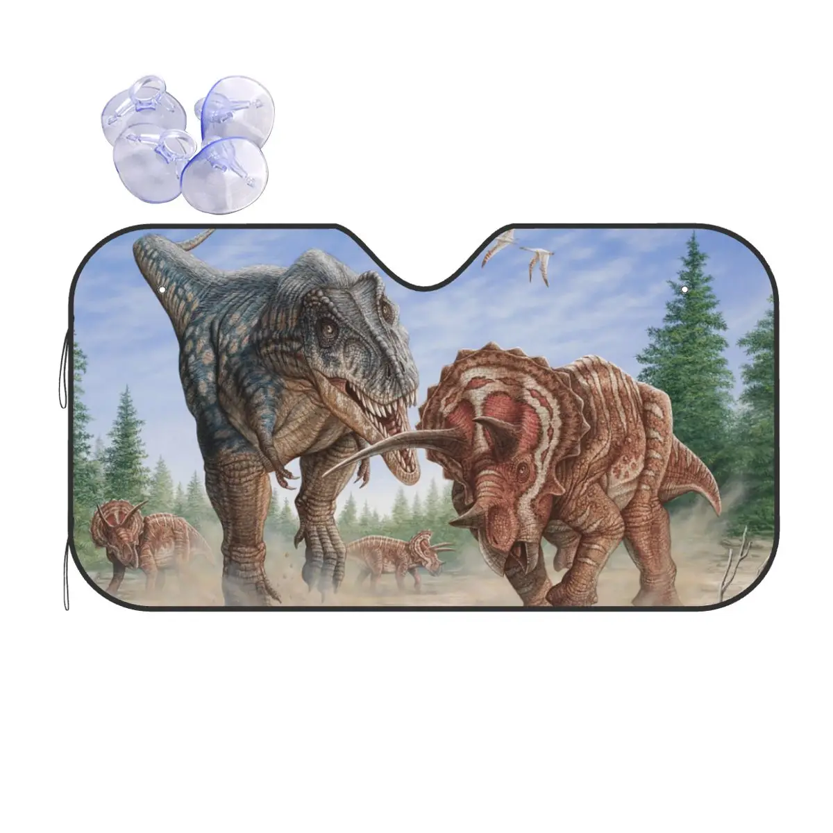 

Dinosaur Animals Windshield Sunshade Chalk T-rex Novelty Car Front Window Visor 76x140cm Car Sunshade Blinds Sun Shade Protect
