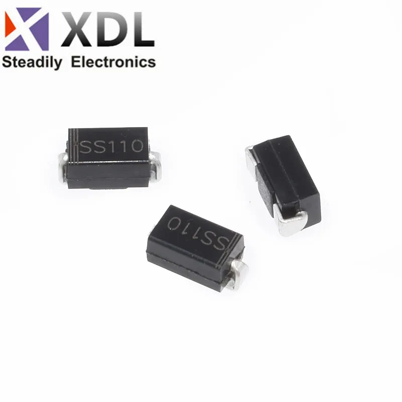 

100 шт. SS110 SR1100 SMD выпрямитель барьера Шоттки SMA Diode 1A 100V