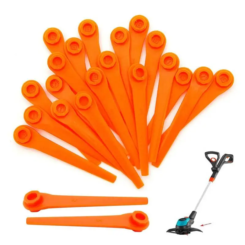 

Grass Blades Replacement Red Lawnmower Blades 70mm Long 100Pcs Strimmer Blades For Lawn Mower For Grass Trimmer Cordless Trimmer