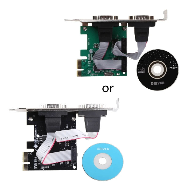 

PCI-E for EXPRESS to Dual Serial DB9 RS232 2-Port Controller Adapter Card