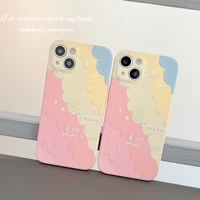 fashion cute literary style colorful wave rainbow oil painting shockproof soft silicone phone case for 11 12 13 pro max x xr xs
