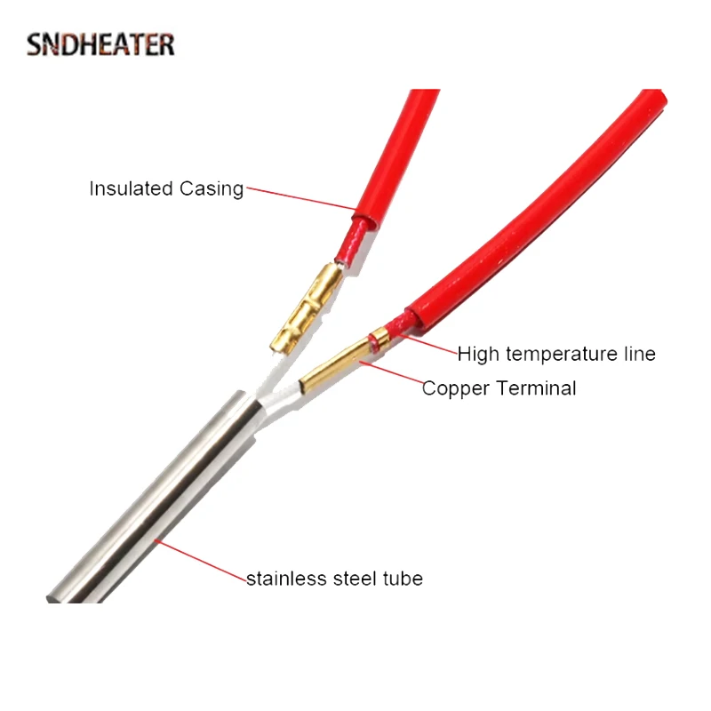 SNDHEATER 8x98/100/105/110/115 мм картридж из нержавеющей стали нагревательный стержень 110 В 220