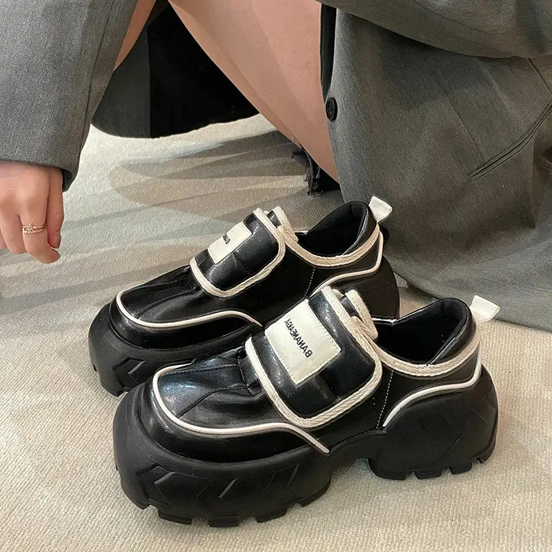 

Женские туфли на платформе и высоком каблуке, Повседневные Классические Туфли Мэри Джейн с круглым носком, весенняя обувь, новинка 2023, толст...