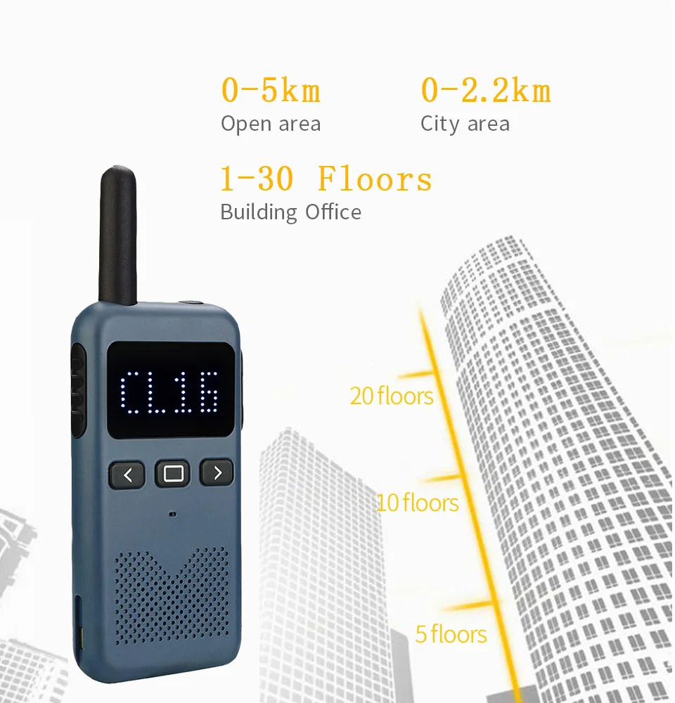 Xiaomi RB19 Walkie Talkie mini Radio Communicator ht Professional Portable Radio Walk Talk Portable Communication Radio