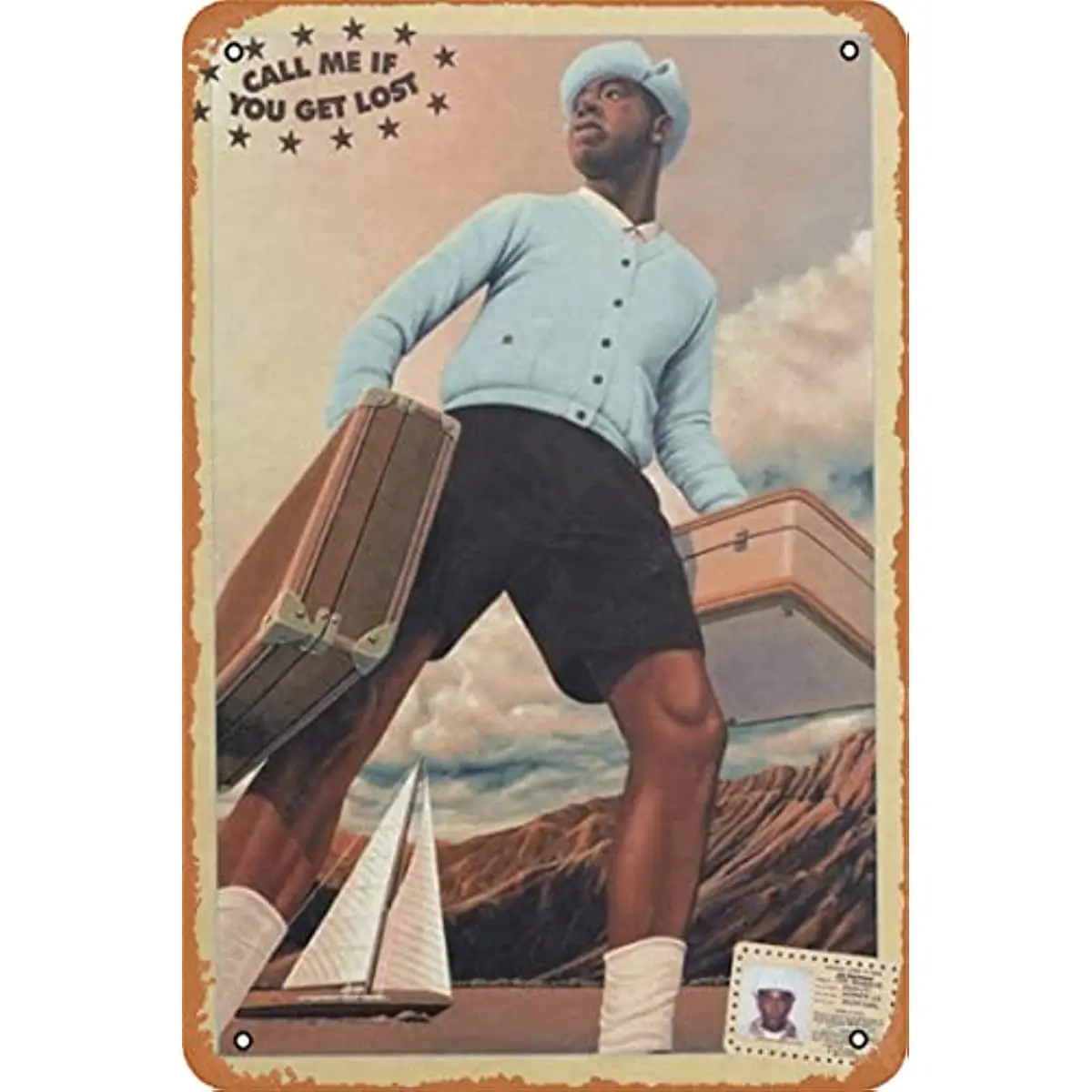 

Плакат Тайлер-звоните мне, если вы потеряетесь, альбомный плакат, ретро металлический жестяной винтажный Знак 12X8 дюймов, домашний бар, мужск...