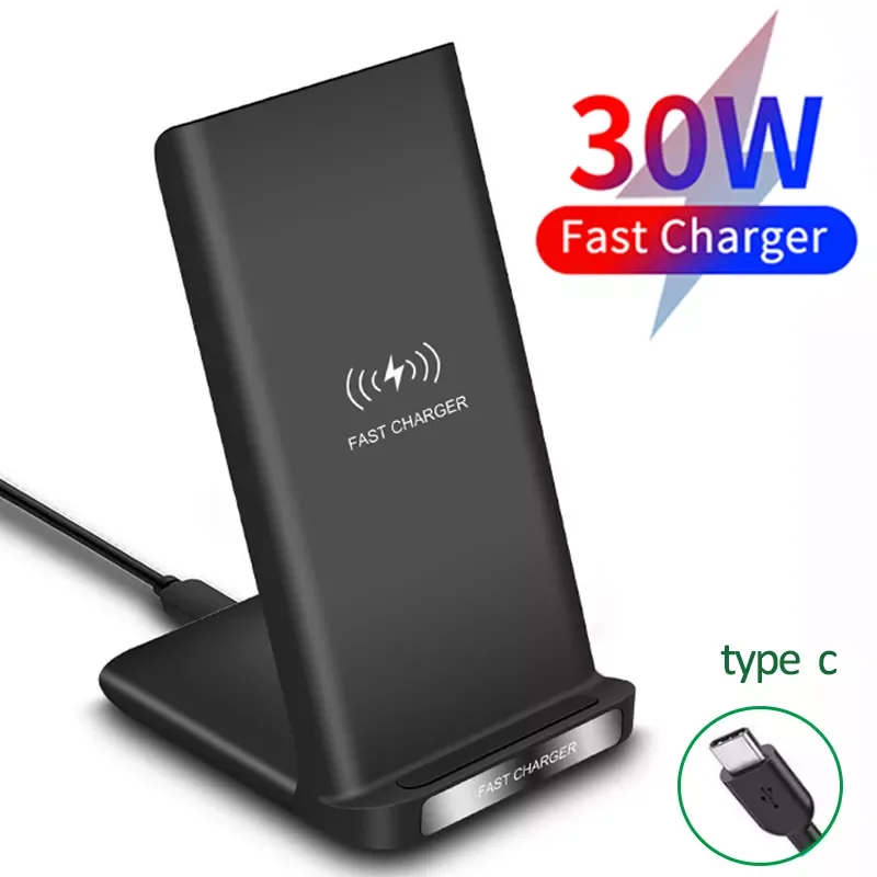 

Qi Wireless Charger Stand For iPhone 13 12 11 Pro X XS Max XR 8 Samsung S21 S20 S10 Fast Charging Dock Station Phone Holder