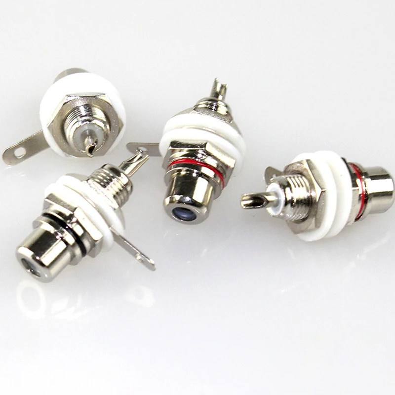 

50pcs RCA lotus socket lotus RCA female seat RCA socket power amplifier audio AV audio video plug terminal