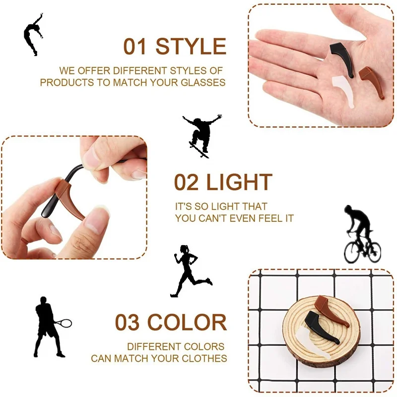 10 пар силиконовый нескользящий держатель для очков | Аксессуары одежды