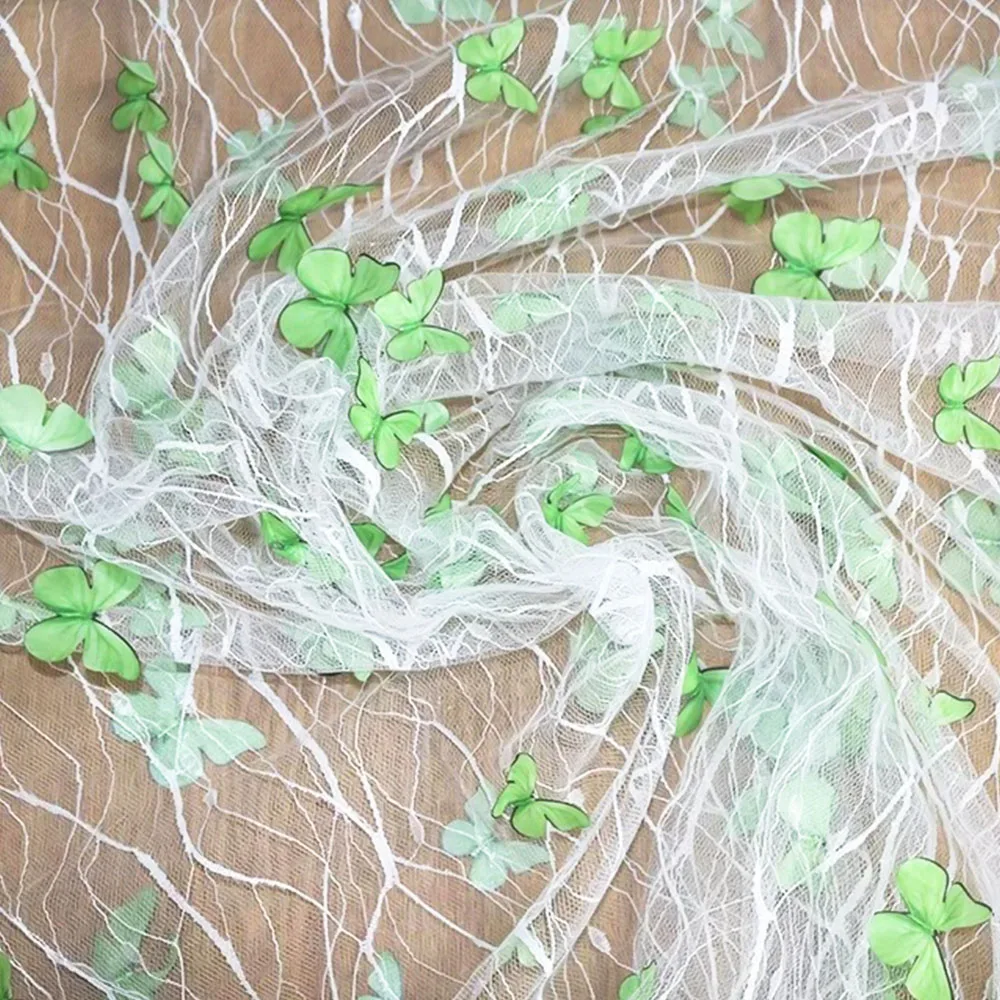 Сетчатая марлевая ткань с узором бабочки цветочная прозрачная сетка для