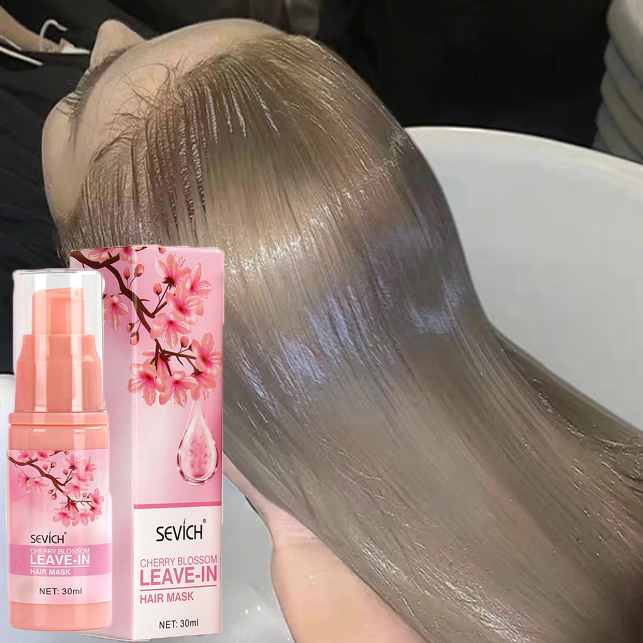 

Sevich 30ml Smoothes Cherry Blossom Leave-in Hair Mask Amino Acid Hair Care Mask Help Repair Damaged Hair Nourishing Hair Mask
