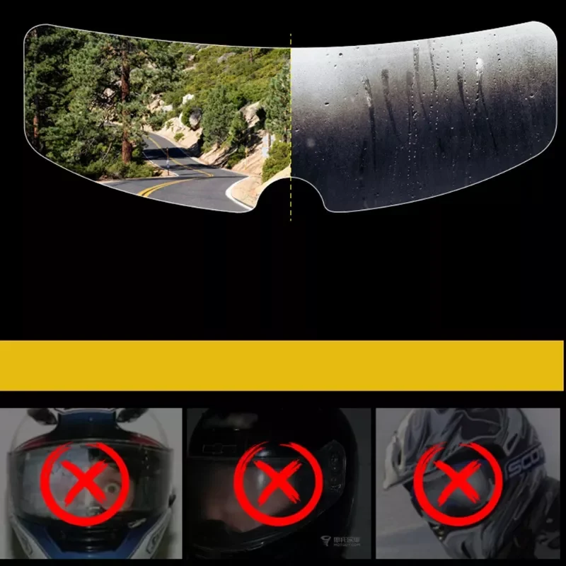 

Rainproof Film for Bike Motorbike Helmet Ultra Thin Anti-fog Film Sticker Rainy Days Anti-fog Film