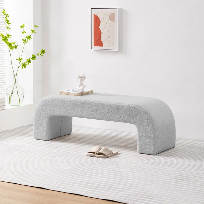 

Shoe change stool simple bedside stool lamb wool bench living room sofa stool home door stool bench step stool