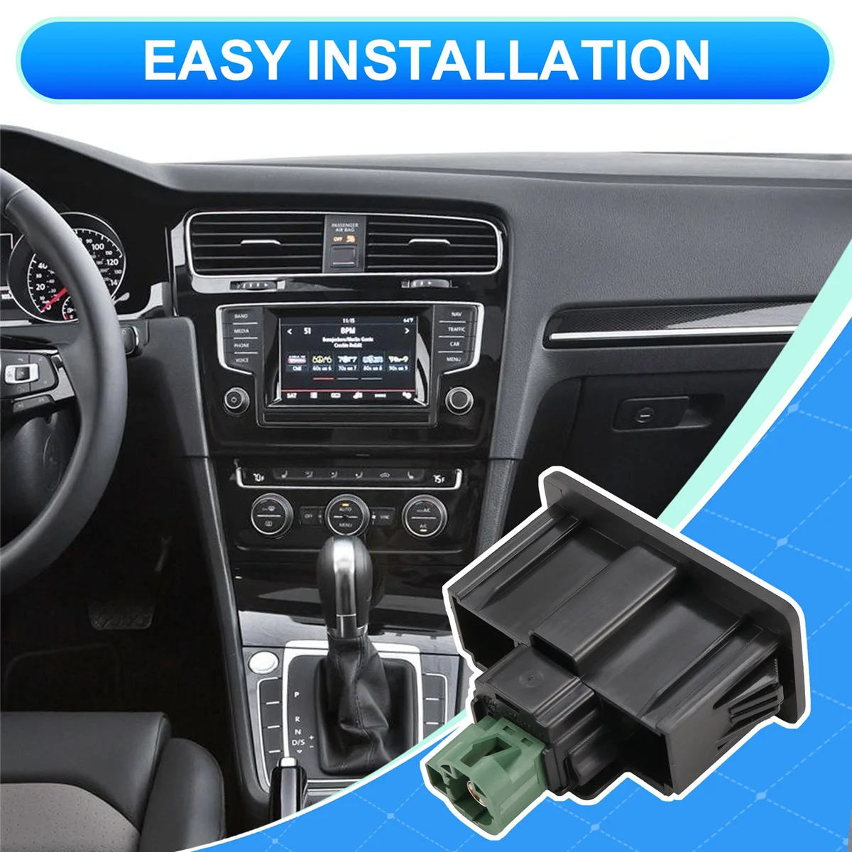 Автомобильный USB AUX CarPlay MDI AMI установочный штекер жгут для VW Golf 7 5G0 035 222 F 5QD 726 E 3GD/