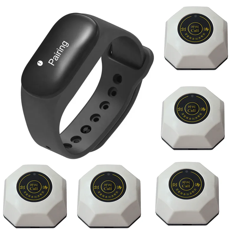 JIANTAO Vibrator With Pager Silicone Watch Wireless Waiter Calling System Call Watch For Restaurant Hookah Cafe Shop