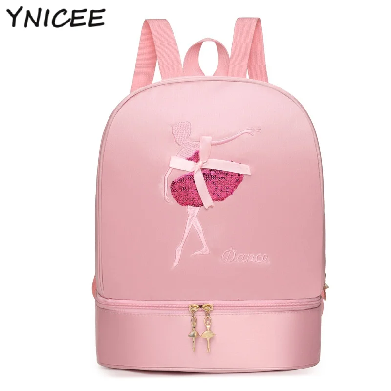 Girls Gym Bags Fitness Children's Big Pocket Kids Ballet Dance Shoulder Bags Personalized Waterproof Bag Ballerina Duffle Bag