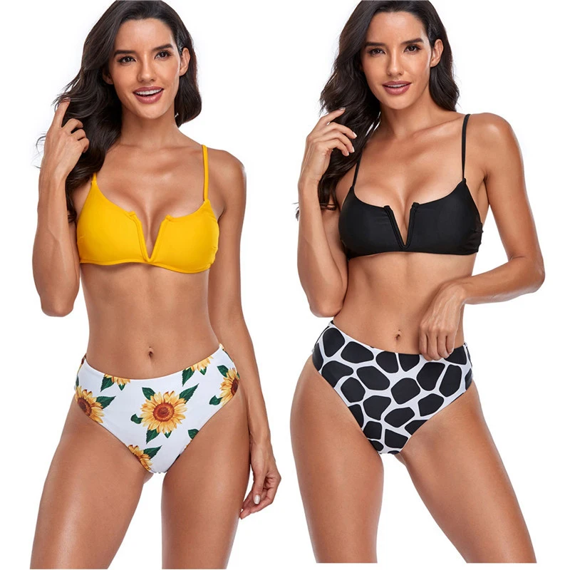 

Summer Swimsuit Woman 2 Pieces Bikini Printed Sexy Women's Swimsuit Beach Outfits for Women