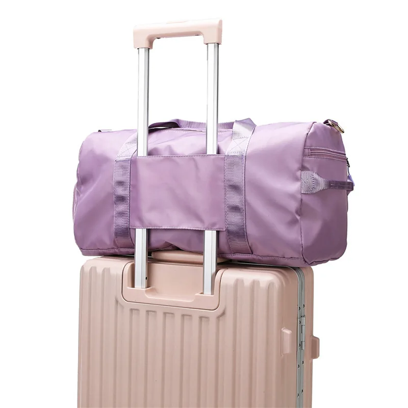 Large Female Travel Bag Travel Pocket Fashion Cross body Sports Travel Bag Shoe Compartment Clothing Storage Bag Shoulder Bag