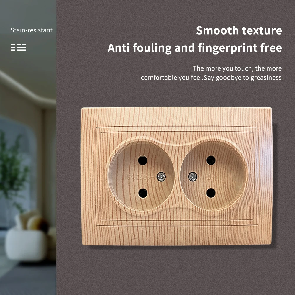 WESA деревянная розетка европейского стандарта настенная электрическая не