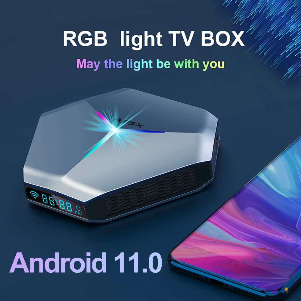 Приставка Смарт-ТВ A95X F4 Amlogic S905X4 Android 11 RGB 4 Гб 64 ГБ 32 128 Поддержка Dual Wifi 8K Youtube