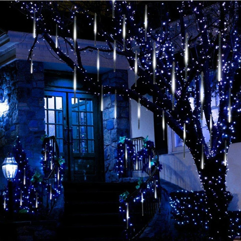 

Christmas Lighting Outdoor Led Tree Light Meteor Shower Light Tube Patch Lighting Project Bar Garden Decoration Light 30 cm