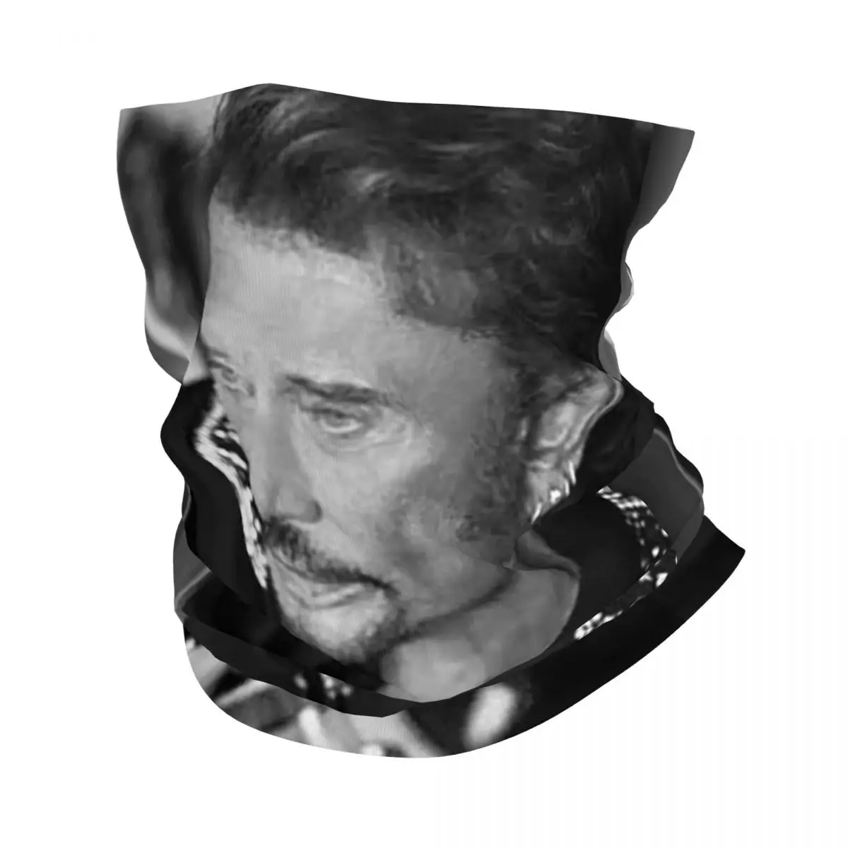 

Johnny Hallyday Bandana Neck Cover Printed Rock Balaclavas Wrap Scarf Multifunctional Cycling Sports Unisex Adult Washable