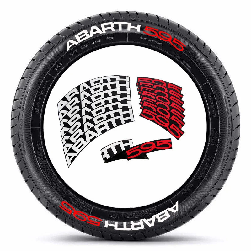 

Car Tire Letter Stickers 3DPVC Material Sports Car Decoration Modified Stickers Car Stickers Can Be Washed Motorcycle