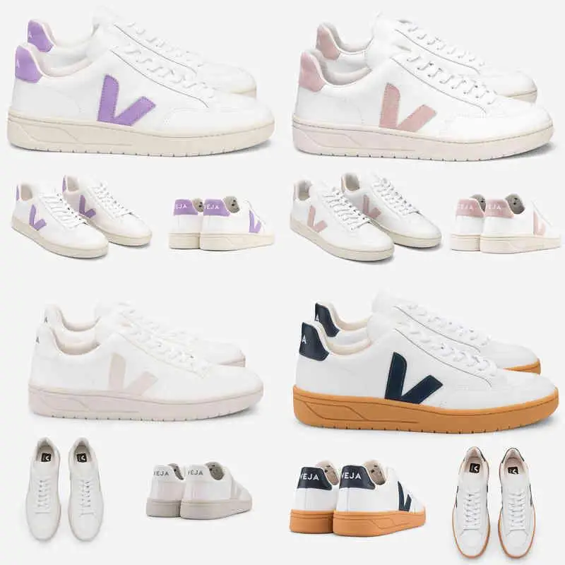 

Running Shoes New Veja V12 Sneakers Womens White Shoes Men Veja Unisex Couples Original Classic Fashion All Match 35 46 Size