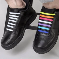 16pcsset 8 sizes silicone elastic shoelaces special no tie shoelace lacing kids adult running sneakers quick shoe lace rubber