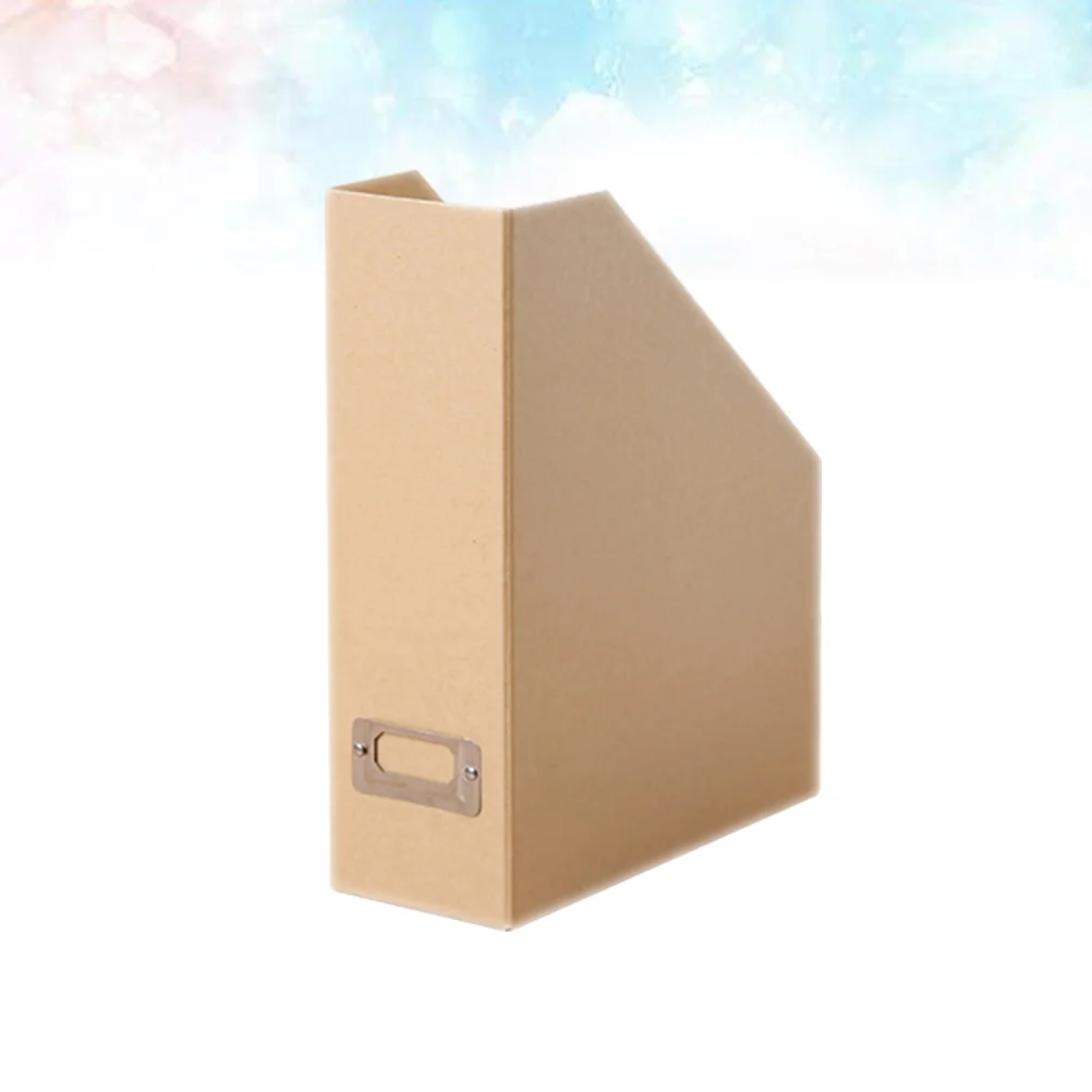 

File Organizer Desktop Holder Cardboard Magazine Storage Stand Holders Kraft Box Shelf Folder Rack Stationary Container Document