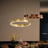 creative c shaped nordic restaurant pendant lights modern office meeting living room bar rose gold led light simple chandelier