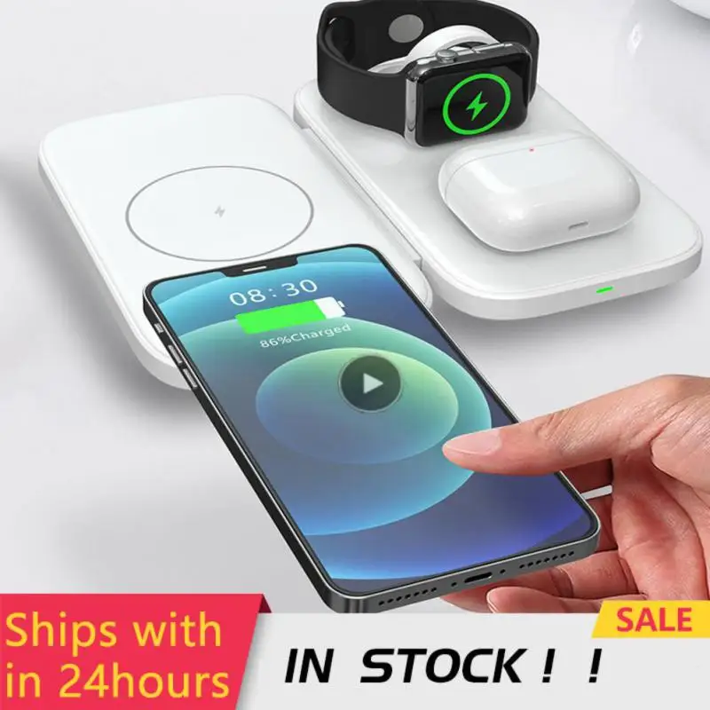 

Multifunctional Wireless Charging Folding Magnetic Suction 15W Universal Mobile Phone Headset Watc 3 In1 Wireless Charger