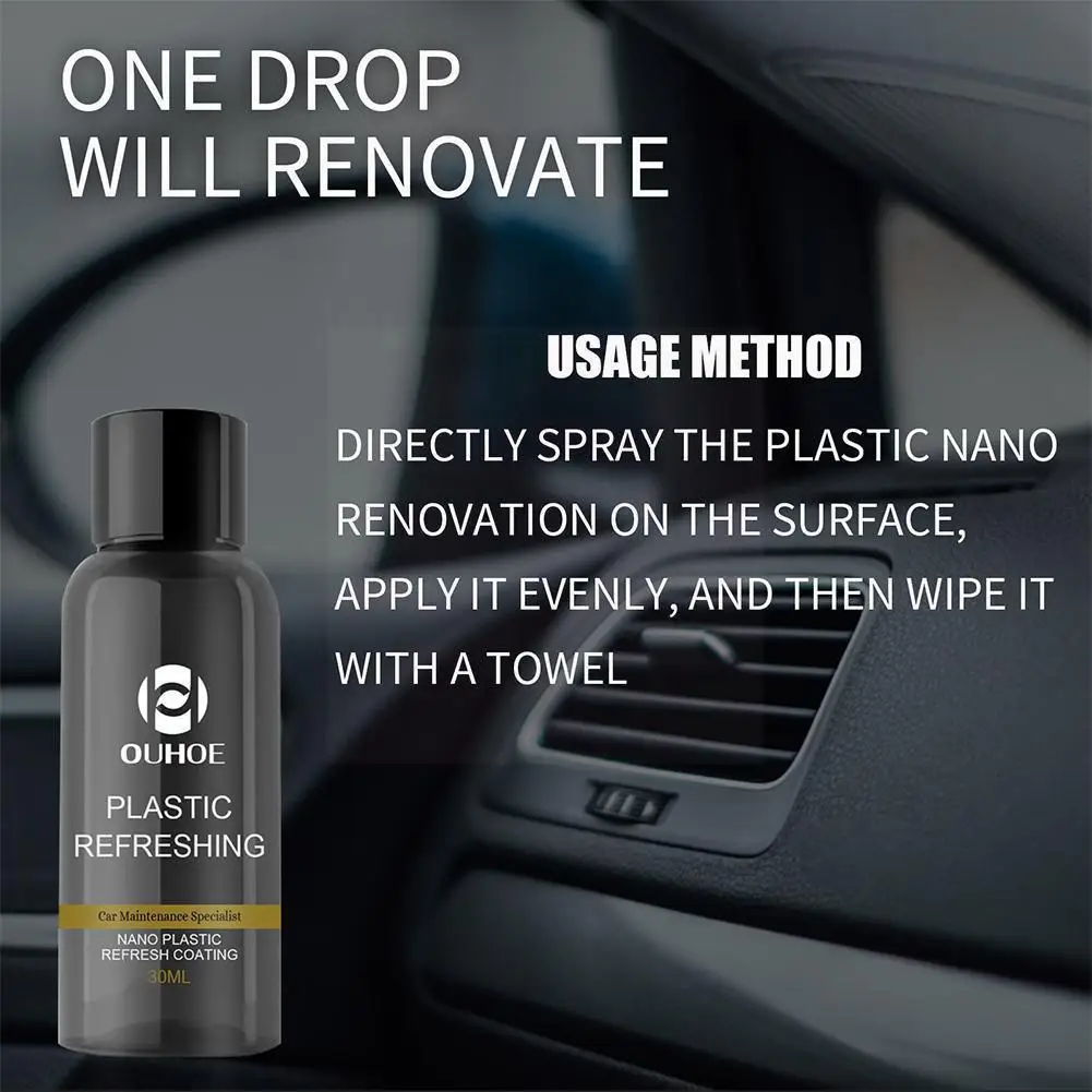 

30 / 50ML Car Wax Dashboard Cleaner Plastic Parts Retreading Hydrophobic Agent Coating Scratch Wax Polish Nano Anti Agent M2K0