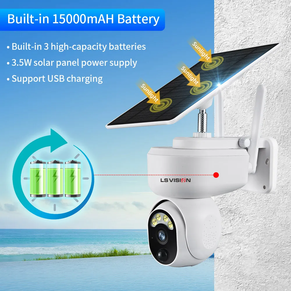 IP-камера LS VISION 4 МП Wi-Fi на солнечной батарее |
