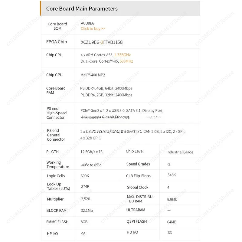Плата разработки FPGA Xilinx Zynq UltraScale + MPSoC XCZU9EG 15EG 4K