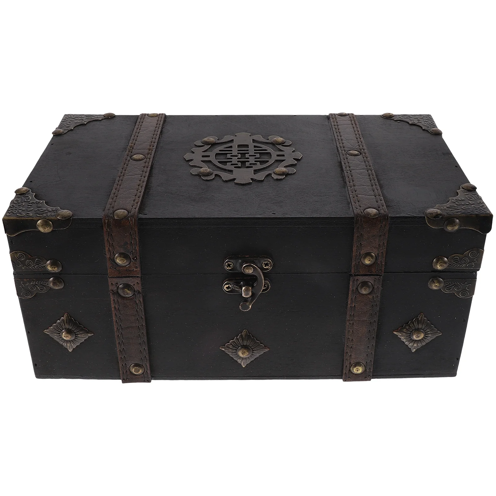

Photo Prop Wooden Candy Case Pirate Treasure Jewelry Storage Retro Sundries Organizer