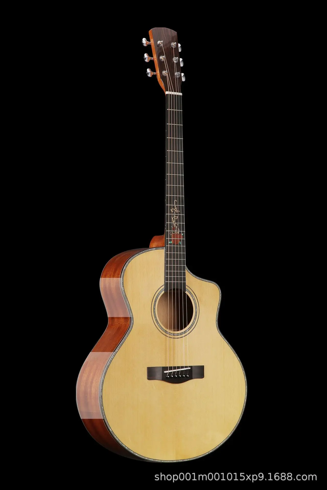 

41 inch wooden guitar, original wood color, spruce wood folk song, guitar, beginner and novice folk song