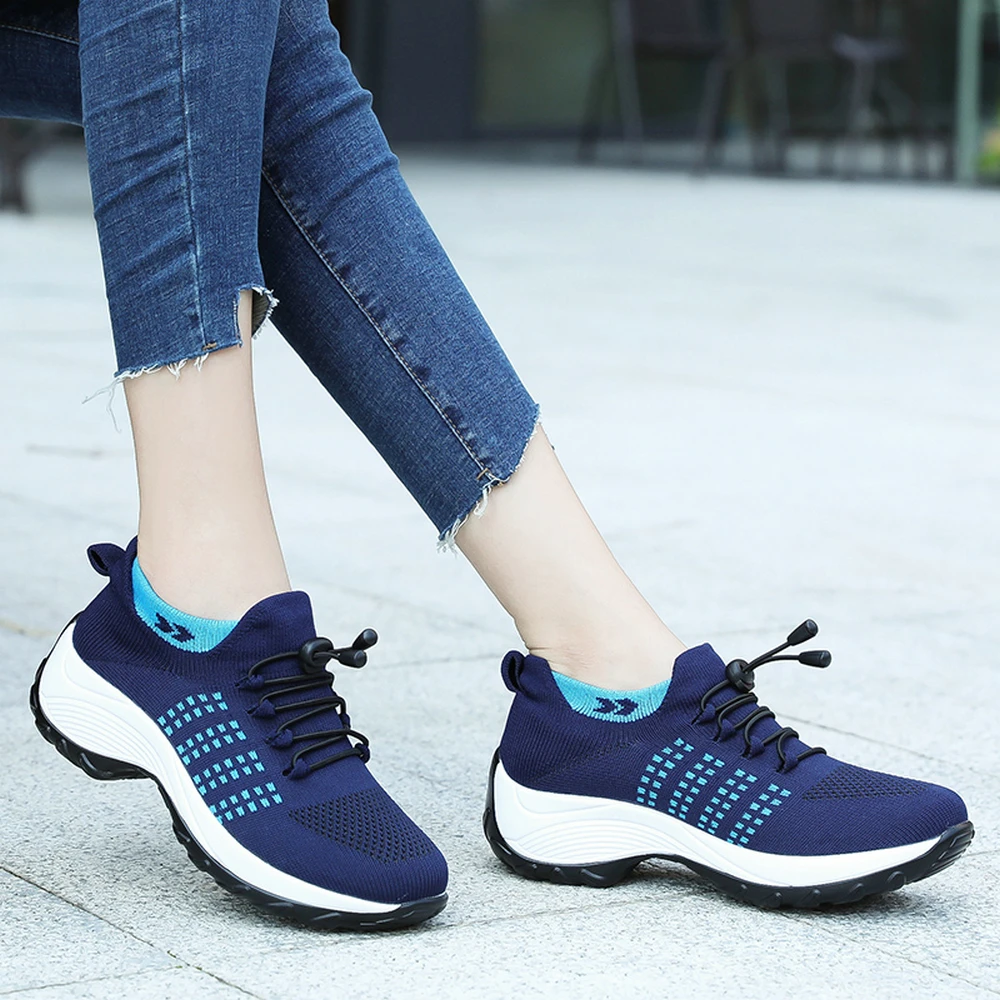Women Casual Sneakers Fashionable Vulcanize Shoes Platform Spring Running Sport Sneakers Breathable Tennis