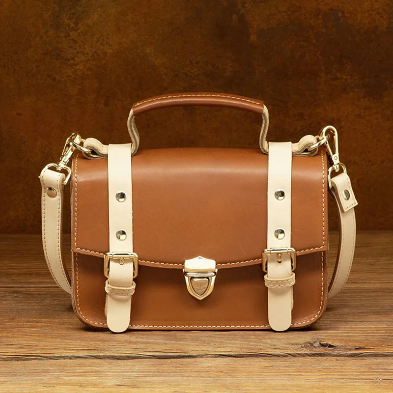 Кожаная сумка через плечо новинка 2024 модная контрастная маленькая Joker кожаная