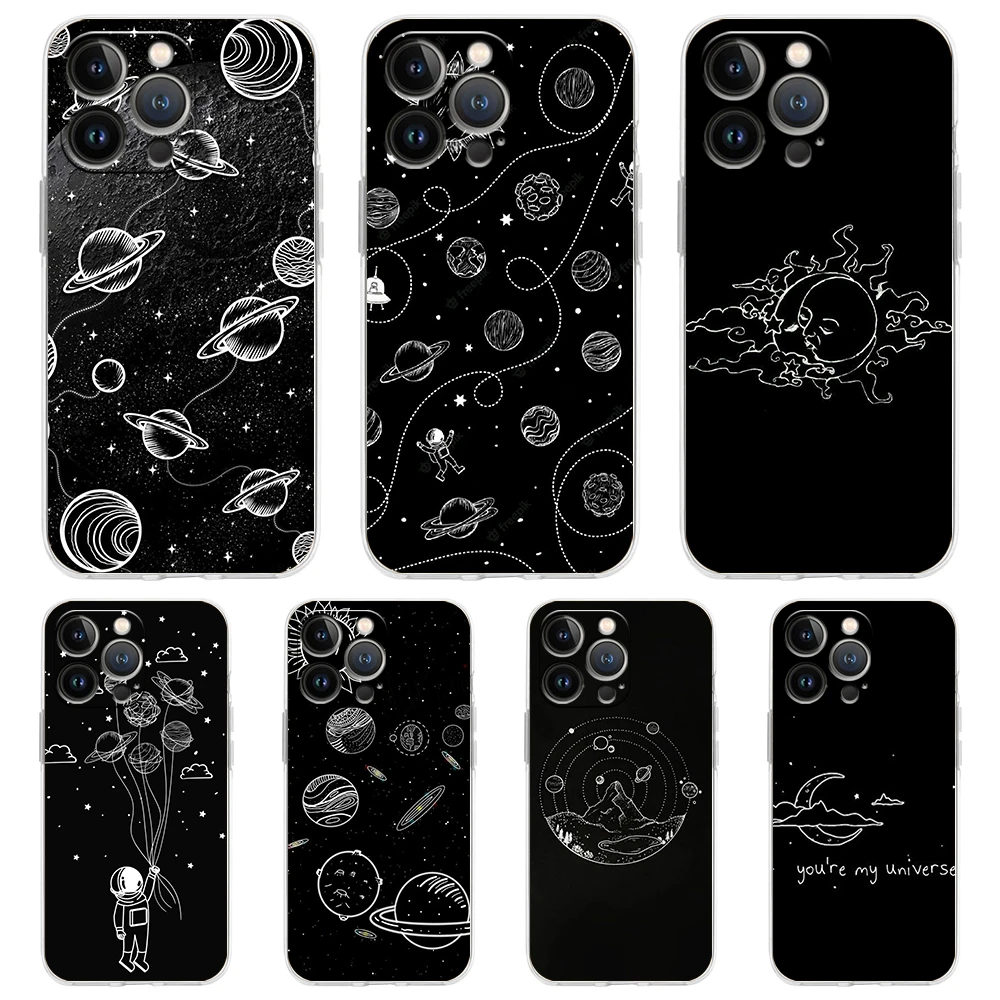 

Starry Sky Case for iPhone 14 13 12 Pro Max Cover Transparent Soft for iPhone 11 Pro Max 7 8 Plus X XS XR SE2020 Shell Coque Bag
