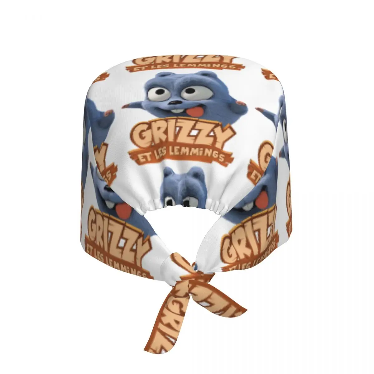 Фото Медицинская шапочка-кепка Happy Grizzy And The Lemmings с изображением медведей-леммингов, регулируемая, для врачей и медсестер №1