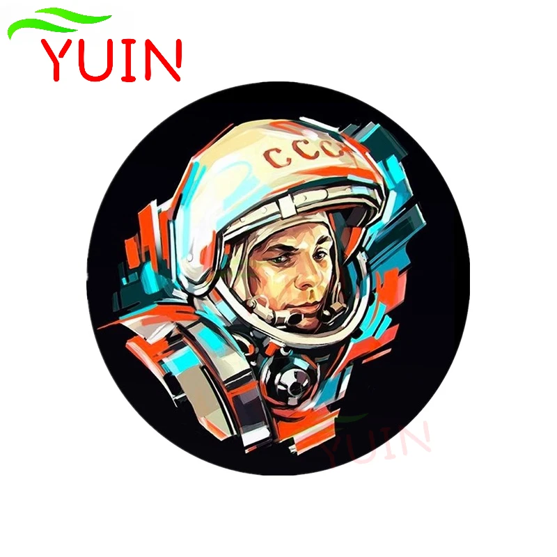

Fashion Car Sticker Soviet Astronaut Cars Styling Stickers PVC Bumper Decoration Accessories Waterproof Sunscreen Decal 15*15cm