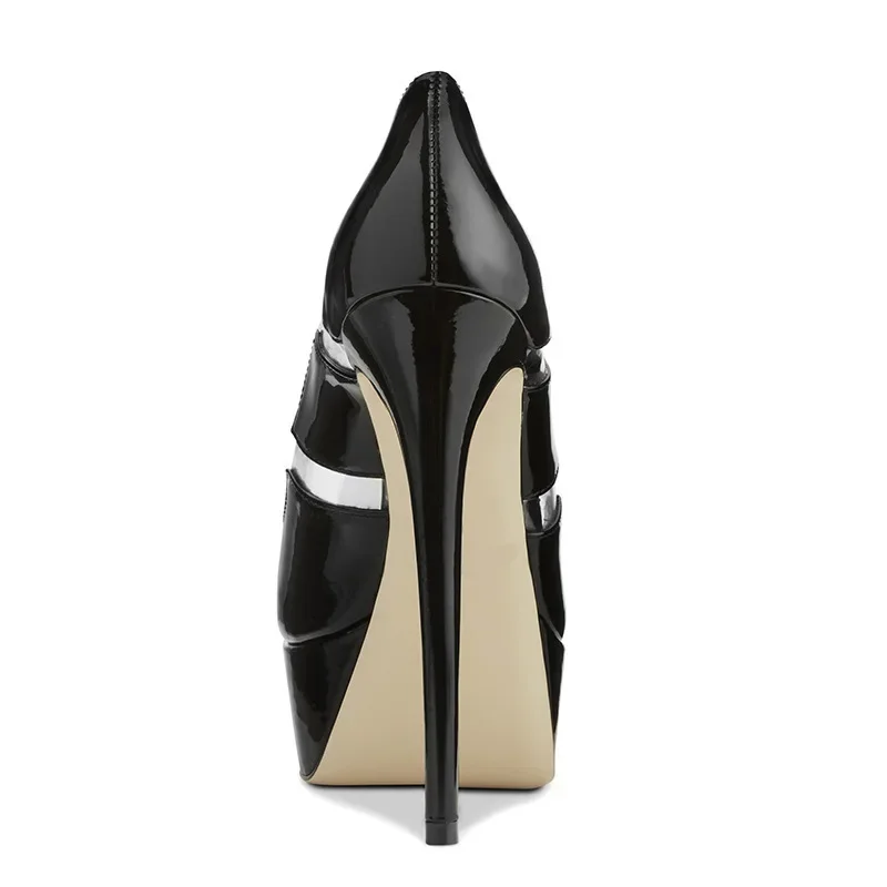 Сексуальные туфли-лодочки унисекс для мужчин и женщин на платформе из ПВХ