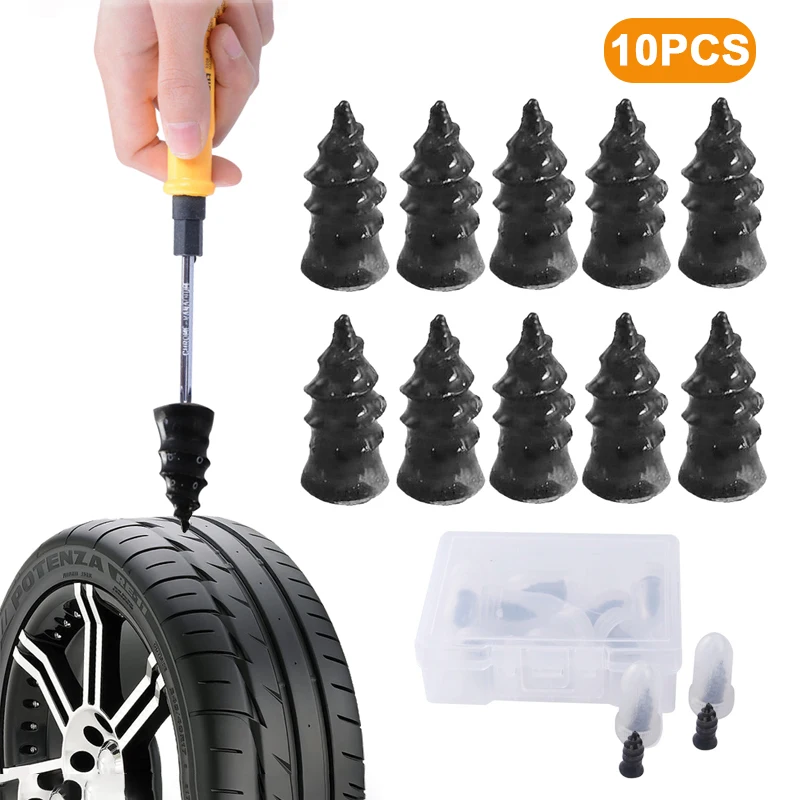 

10pcs Motorcycle Vacuum Tyre Repair Nail Car Scooter Bike Universal Tubeless Rubber Nails Tire Puncture Repair Tool