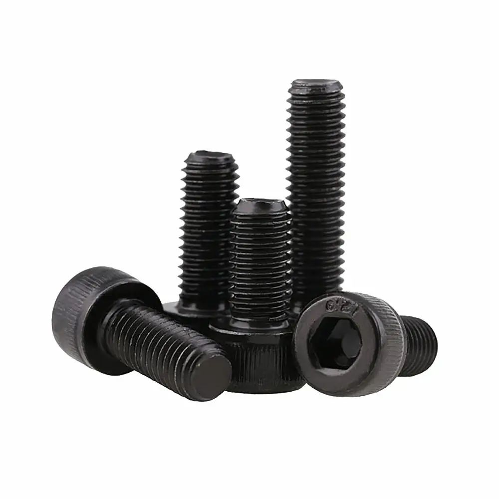 

1Pcs-30Pcs DIN912 M5 Black Hex Hexagon Socket Cap Head Screws Full/Half Thread Allen Bolts High Tensile Grade 12.9 Carbon Steel