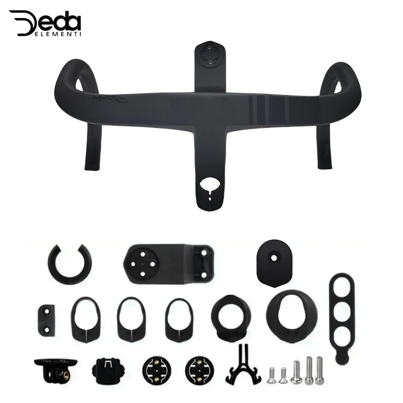 Фото DEDA ALANERA RS New Paint T1000 Карбоновый дорожный руль Интегрированный карбоновый руль Внутренний трос 28,6 мм Рулевое управление с проставками №1