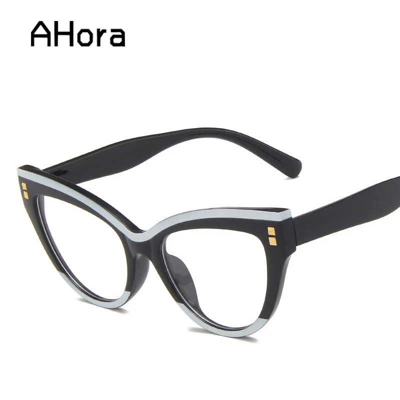 

Ahora Retro Europe and America Cat Eyes Prescription Reading Glasses Frame For Women&Men Computer Goggles Fashion 0+0.5...+6.0