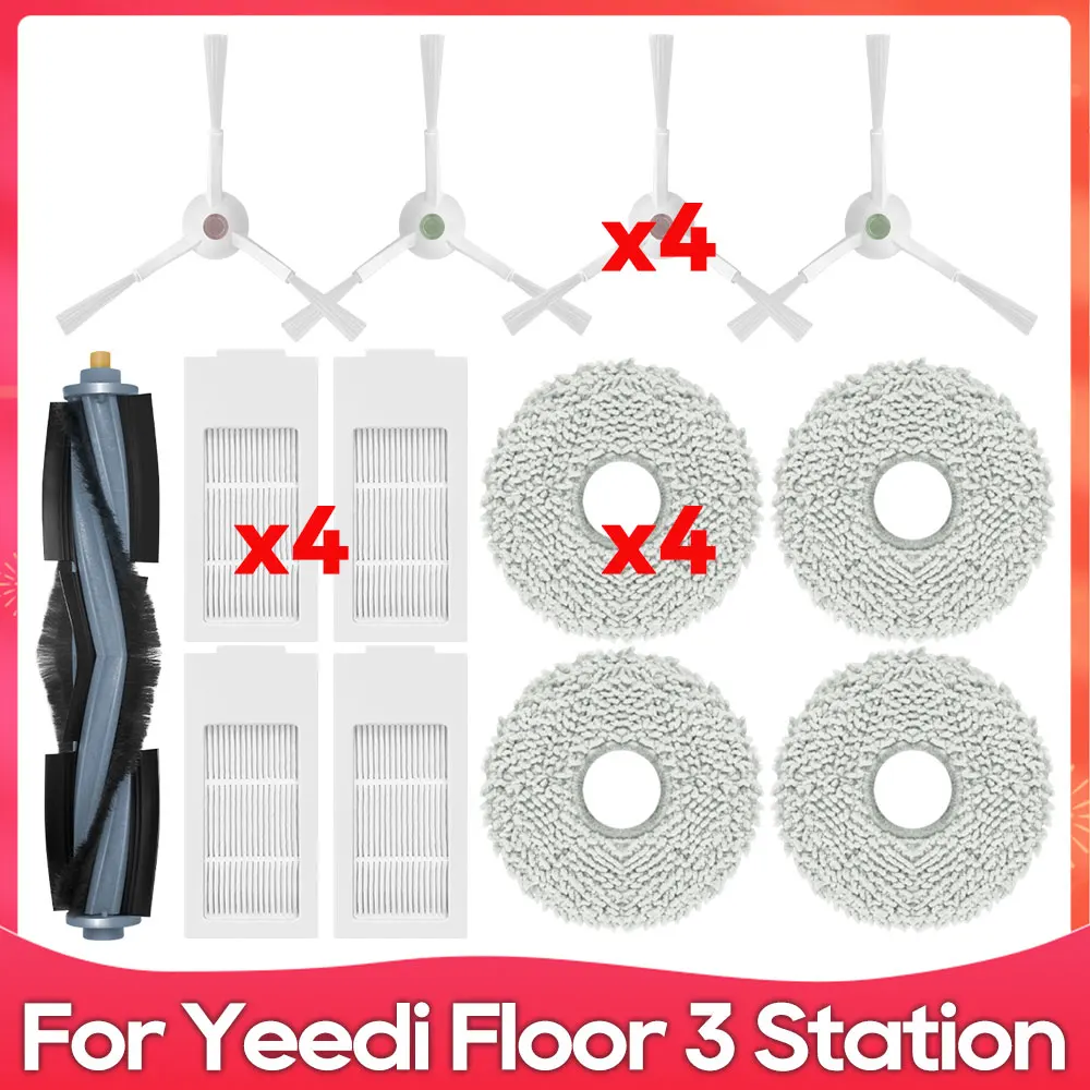 

Совместимо с ( Yeedi Floor 3 Station ) Запасные части и аксессуары для робота-пылесоса, основная боковая щетка, тряпка для швабры