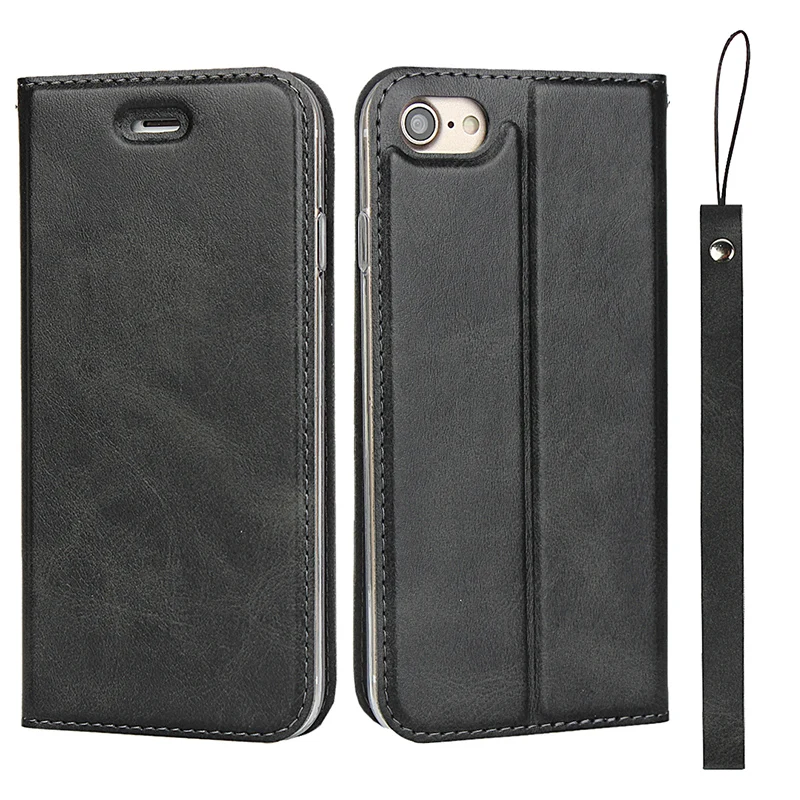 

Leather Wallet Case For iPhone 13 12 11 Pro Max 12 Mini X XS Max XR 7 8 6 6S Plus Soft Feel Flip Card Slots Stand Lanyard Cases